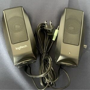 Logitech S-120 Computer Speakers, black, NWT